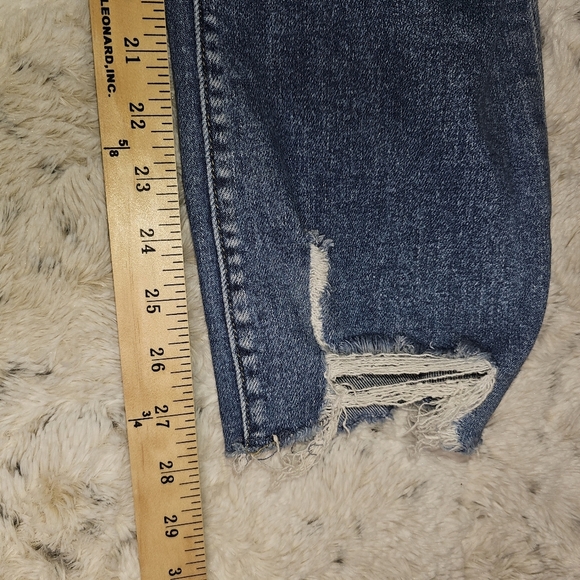 Flying Monkey Distressed Ripped Ankle Jeans Medium Wash 32 - Picture 12 of 13